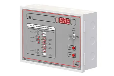 Self-Contained (Single Point) emergency lighting system by Ventilux with built-in battery power supply, offering reliability and easy testing.