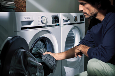 Siemens built-in washing machines for superior cleaning and laundry convenience.