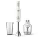 Philips HR2535/01 Daily Collection Promix Hand Blender in white with ergonomic handle.