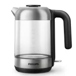 Philips Series 5000 Glass Kettle 1.7l, Black & Silver - HD9339/81