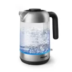 Philips Series 5000 Glass Kettle 1.7l, Black & Silver - HD9339/81