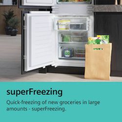 Siemens IQ100, Built-in Fridge Freezer With Freezer At Bottom, 177.2 X 54.1 CM, Sliding Hinge - KI87VNSF0M