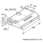 Siemens IQ300, Built-under Cooker Hood, 60 CM - LU16150GB