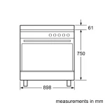 Siemens IQ700, Electric Range Cooker, Stainless Steel - HY738357M