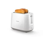 Philips Daily Collection 2-Slice Toaster HD2581/01 in white with adjustable browning settings.