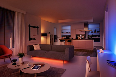 Philips indoor lighting fixtures showcasing modern design and bright illumination