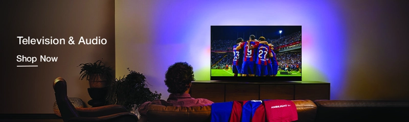 Philips TV and audio solutions showcasing high-definition televisions and advanced audio systems