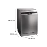 Siemens IQ500 Free Standing Dishwasher 60CM Brushed Steel Anti Fingerprint - SN25HI76MM