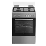 Whirlpool WR60GGG23125XME - 60 X 60 Full Gas Cooker, Cast Iron Open Grids 64 lt Cavity - Egypt