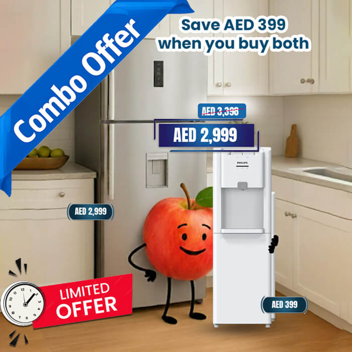 Whirlpool 575L Inox Refrigerator (W84TE71XAQUAEX) + Philips Water Dispenser White (ADD4952WH) – Combo Offer
