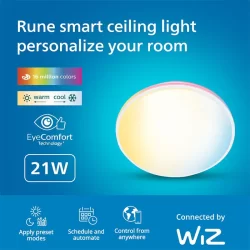 Wiz 929003209122 - Rune Ceiling Light 21W W 27-65K TW RGB-1