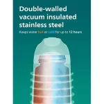 PHILIPS AWP2652BL/56 - Straw Thermos Water Bottle For Kids, Blue 350ML-1