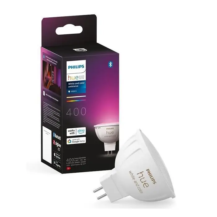 Philips Hue 929003575301 - 6.3W, White Ambiance & Color MR16 LED Lamp, Dimmable