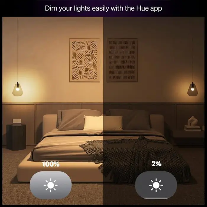 Philips Hue 929004235402 - White & Colour Ambiance Essential E27 8W LED Smart Bulb, Pack of 2-4