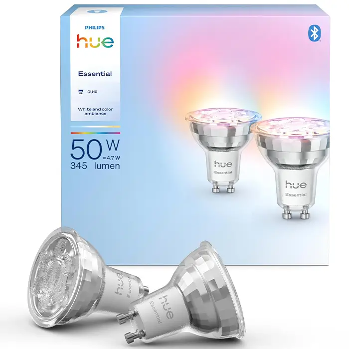 Philips Hue 929004235702 - Essential White + Colour Ambiance 345lm GU10 2-pack