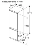 Siemens KI87VNSE0M - iQ100 Built In Bottom Freezer Refrigerator, 270L-8