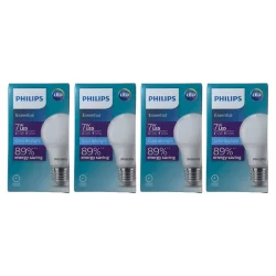 Philips 929002299107 - Essential LED Bulb 7W E27 6500K, Cool Day Light - 4 PCS Pack